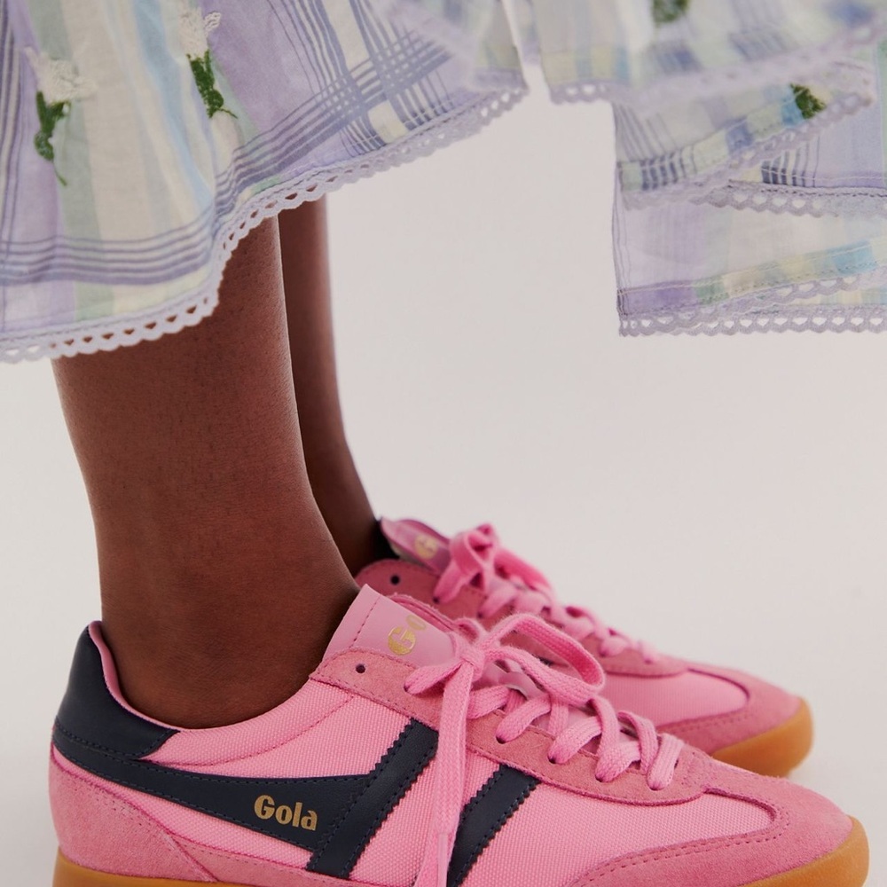 nwot nwob gola tornado Women's Pink/navy blue Sneakers 7 - Picture 3 of 12